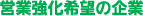 営業依頼希望の企業